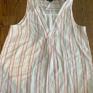 Coral strip tank top